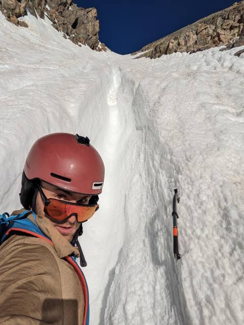 Weird trench feature up most of the climb